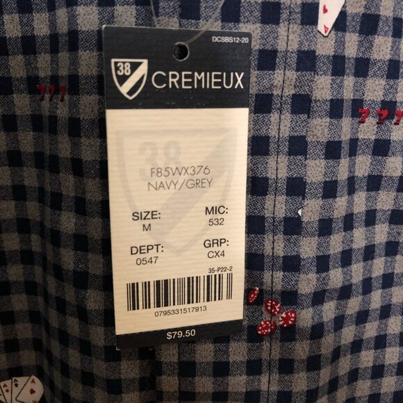 Cremieux Classics Men's Long Sleeve Shirt Slim Fit Size Medium 100% Cotton NWT - Picture 6 of 11
